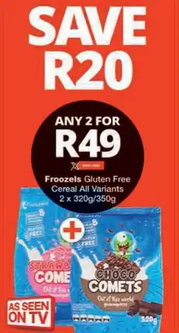 Checkers Froozels Gluten Free Cereal All Variants offer