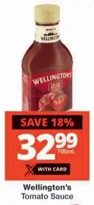 Checkers Wellington's Tomato Sauce offer