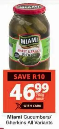 Checkers Miami Cucumbers/ Gherkins All Variants offer