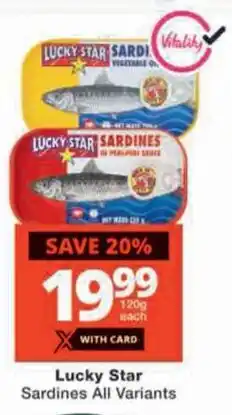 Checkers Lucky Star Sardines All Variants offer