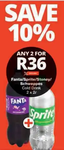 Checkers Fanta/ Sprite/ Stoney/ Schweppes Cold Drink offer