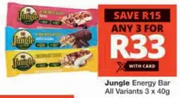 Checkers Jungle Energy Bar All Variants offer