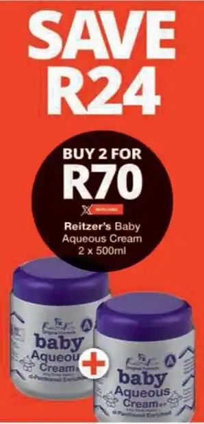 Checkers Reitzer's Baby Aqueous Cream offer