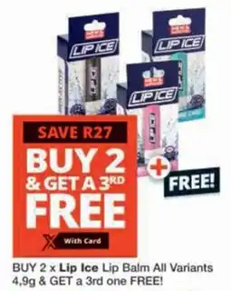 Checkers Lip Ice Lip Balm All Variants offer