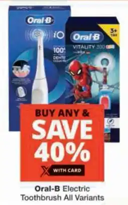 Checkers Oral-B Electric Toothbrush All Variants offer