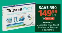 Checkers TransAct Medicated Pain Relief Patches for Muscle & Joint Pain offer