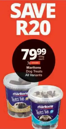 Checkers Marltons Dog Treats All Variants offer
