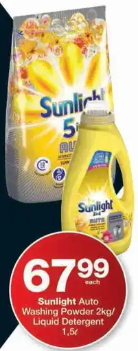 Checkers Sunlight Auto Washing Powder/ Liquid Detergent offer