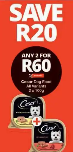 Checkers Cesar Dog Food All Variants offer