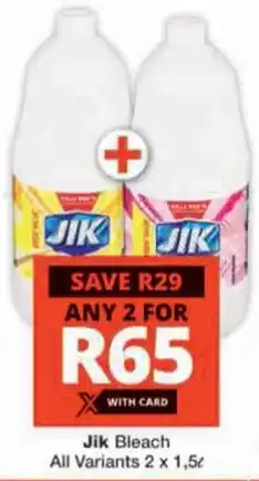 Checkers Jik Bleach All Variants offer