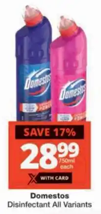 Checkers Domestos Disinfectant All Variants offer
