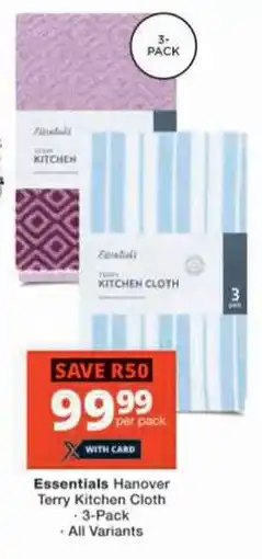 Checkers Essentials Hanover Terry Kitchen Cloth offer