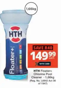 Checkers HTH Floater+ Chlorine Pool Cleaner offer