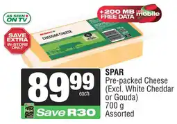 Spar SPAR Pre-packed Cheese Assorted offer