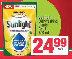 Spar Sunlight Dishwashing Liquid Refill offer