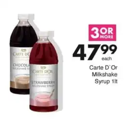 Save Hyper Carte D'Or Milkshake Syrup offer