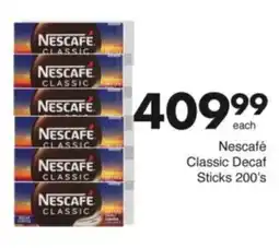 Save Hyper Nescafé Classic Decaf Sticks offer