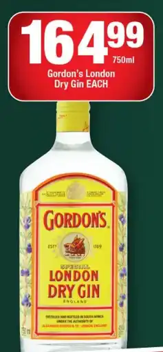 OK Liquor Gordon's London Dry Gin offer
