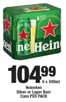 OK Liquor Heineken Silver or Lager Beer Cans offer