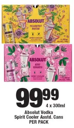 OK Liquor Absolut Vodka Spirit Cooler Cans offer