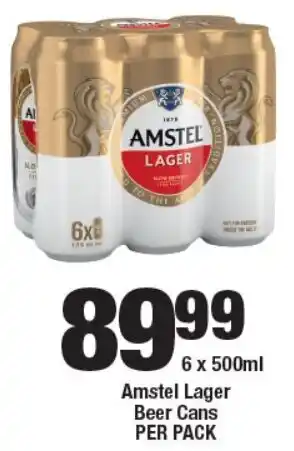 OK Liquor Amstel Lager Beer Cans offer