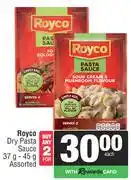 Spar Royco Dry Pasta Sauce Assorted-For 2 x 37g-45g offer