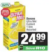 Spar Danone Ultra Mel Custard Assorted-1L offer