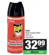 Spar Raid Multi Insect Killer Assorted-300ml offer