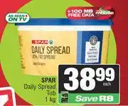 Spar Spar Daily Spread Tub-1Kg offer