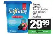 Spar Danone Nutriday Smooth, Fruit Or Plain Yoghurt Assorted-900g offer
