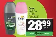 Spar Dove Roll On Assorted-50ml Each offer