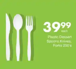 Save Hyper Plastic Dessert Spoons, Knives, Forks offer