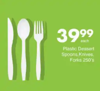 Save Hyper Plastic Dessert Spoons, Knives, Forks offer