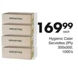 Save Hyper Hygienic Cater Serviettes 2Ply offer