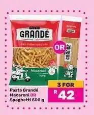Game Pasta Grandé Macaroni OR Spaghetti 500 g offer
