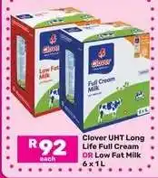 Game Clover UHT Long Life Full Cream OR Low Fat Milk offer
