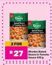 Game Rhodes Baked Beans in Tomato Sauce 410 g offer