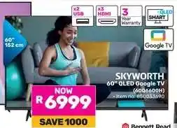 Game SKYWORTH 60 QLED Google TV offer