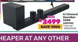 Game 5.1 Channel Soundbar 540W (HS5100) offer