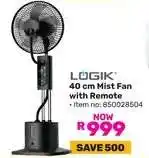 Game LOGIK 40 cm Mist Fan with Remote offer