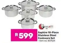 Game Saphire 10-Piece Stainless Steel Cookware Set offer