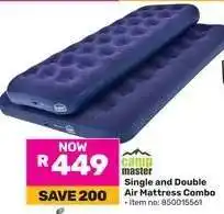 Game Camp Master Single and Double Air Mattress Combo offer