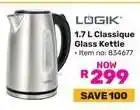 Game LÖGIK 1.7 L Classique Glass Kettle offer