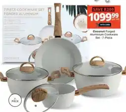 Checkers Coconut Forged Aluminum Cookware Set - 7-Piece offer