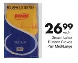 Save Hyper Dream Latex Rubber Gloves Pair Med/ Large offer