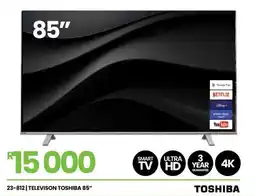Fair Price Toshiba 85" UHD Smart TV offer