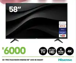 Fair Price Hisense 58" UHD 4K Smart TV offer