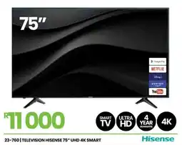Fair Price Hisense 75" UHD 4K Smart TV offer
