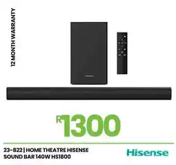 Fair Price Hisense home theatre sound bar 140w offer