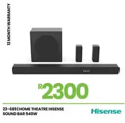 Fair Price Hisense home theatre sound bar 540w offer